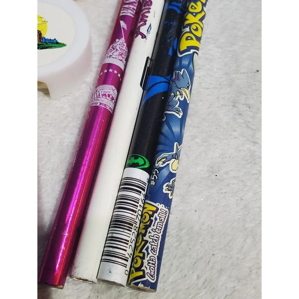 Stationery Pencil Lot Of 4 Pencil Topper Sharpener Pokemon Batman Forever